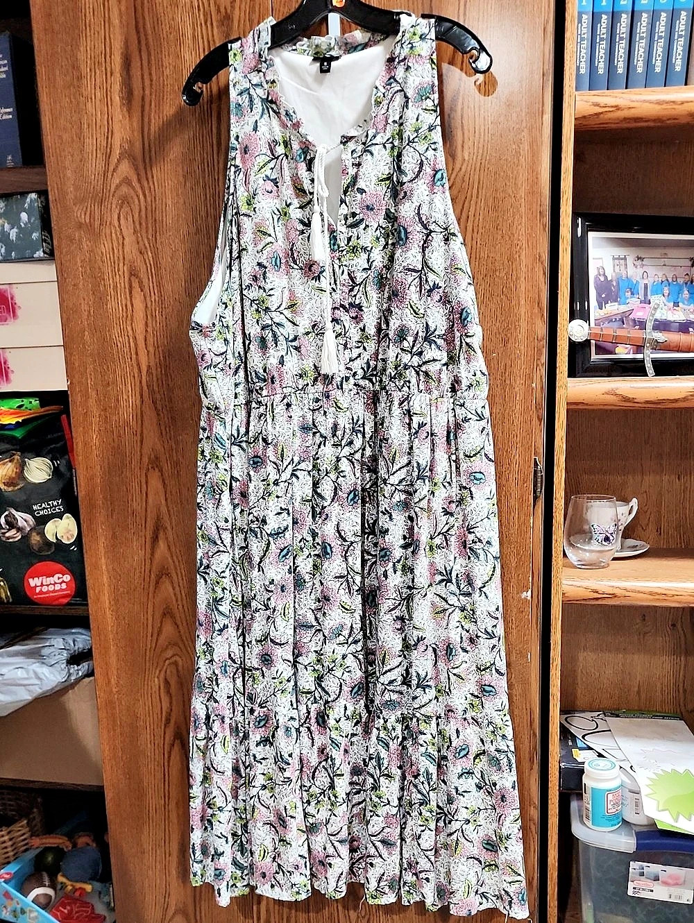 Torrid Floral Maxi Dress White & Pink Size 5